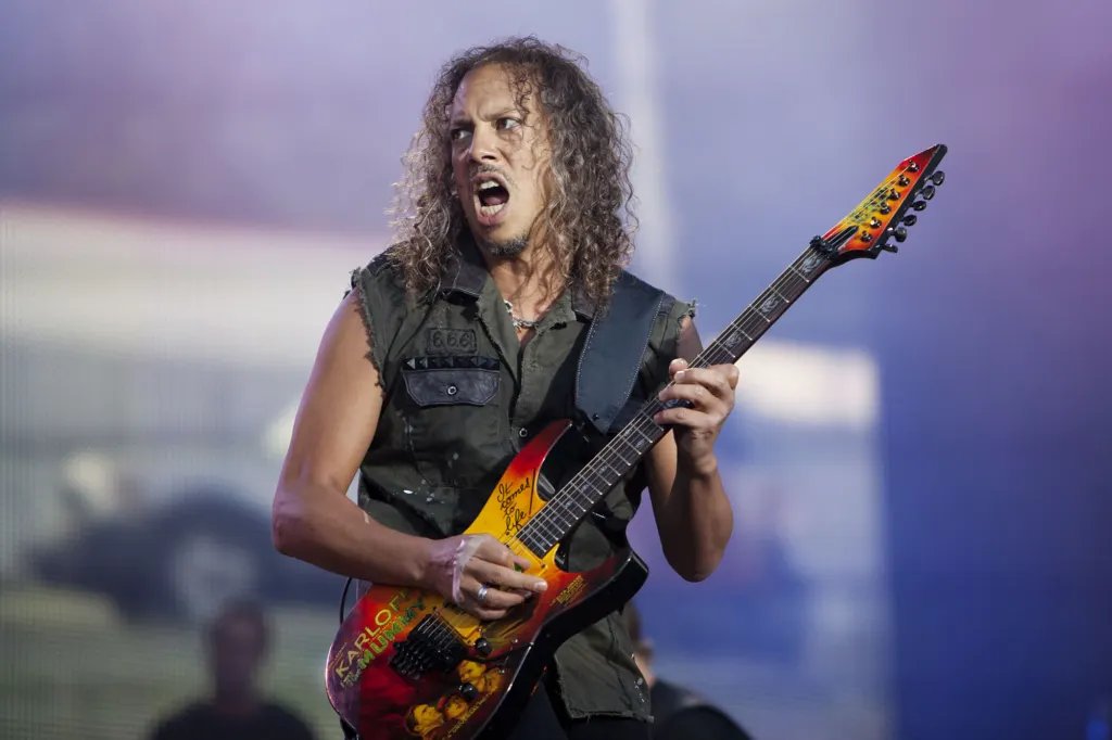 Kirk Hammett of Metallica performing at Sonisphere 2011